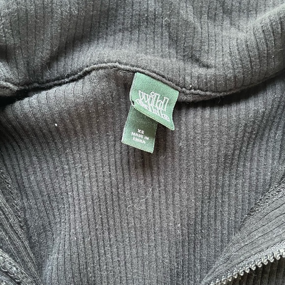 Target Black Wild Fable Collared Top Quarter Zip Down Sleeveless Mini Dress - Picture 3 of 3